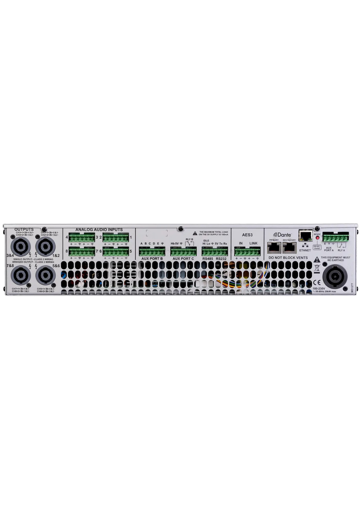LINEA RESEARCH 88 C6 DANTE 8-Channel DSP Power Amplifier Ñ 8 _ 750 W @ 4½/100V