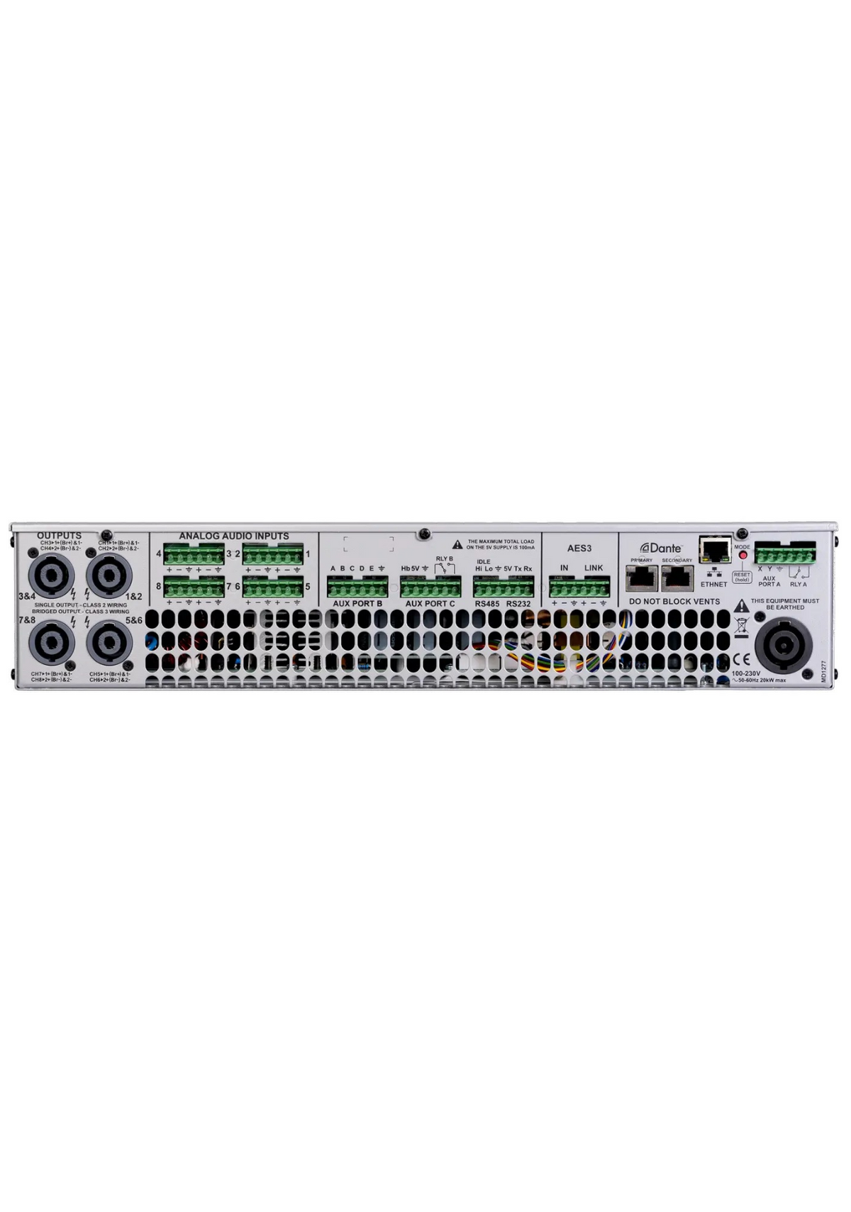 LINEA RESEARCH 88 C10 8-Channel DSP Power Amplifier Ñ 8 _ 1,250 W @ 4½/100V