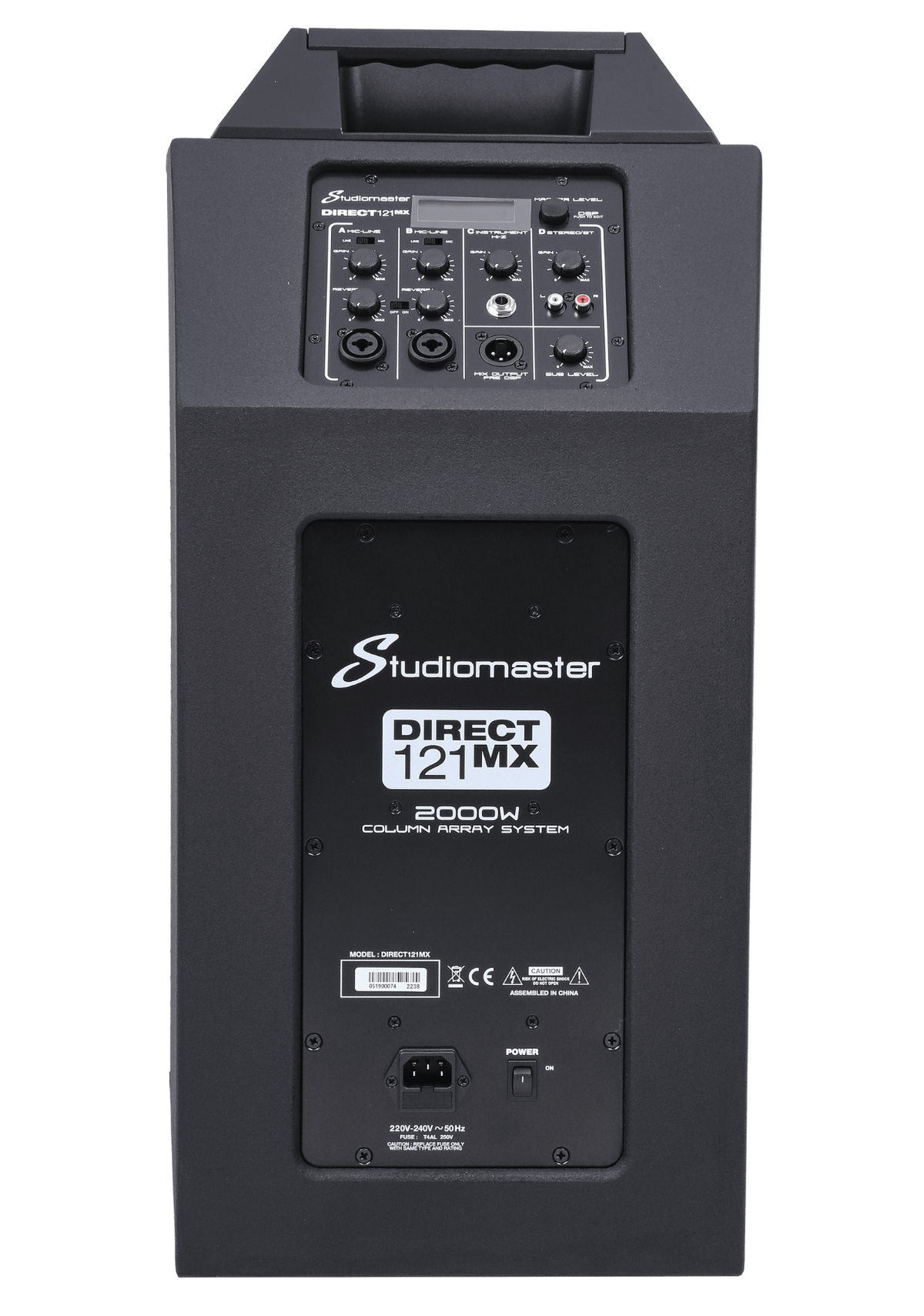 STUDIO MASTER DIRECT 121MX 2,000 W 12" Active All-in-One PA Speaker System + DSP Mixer