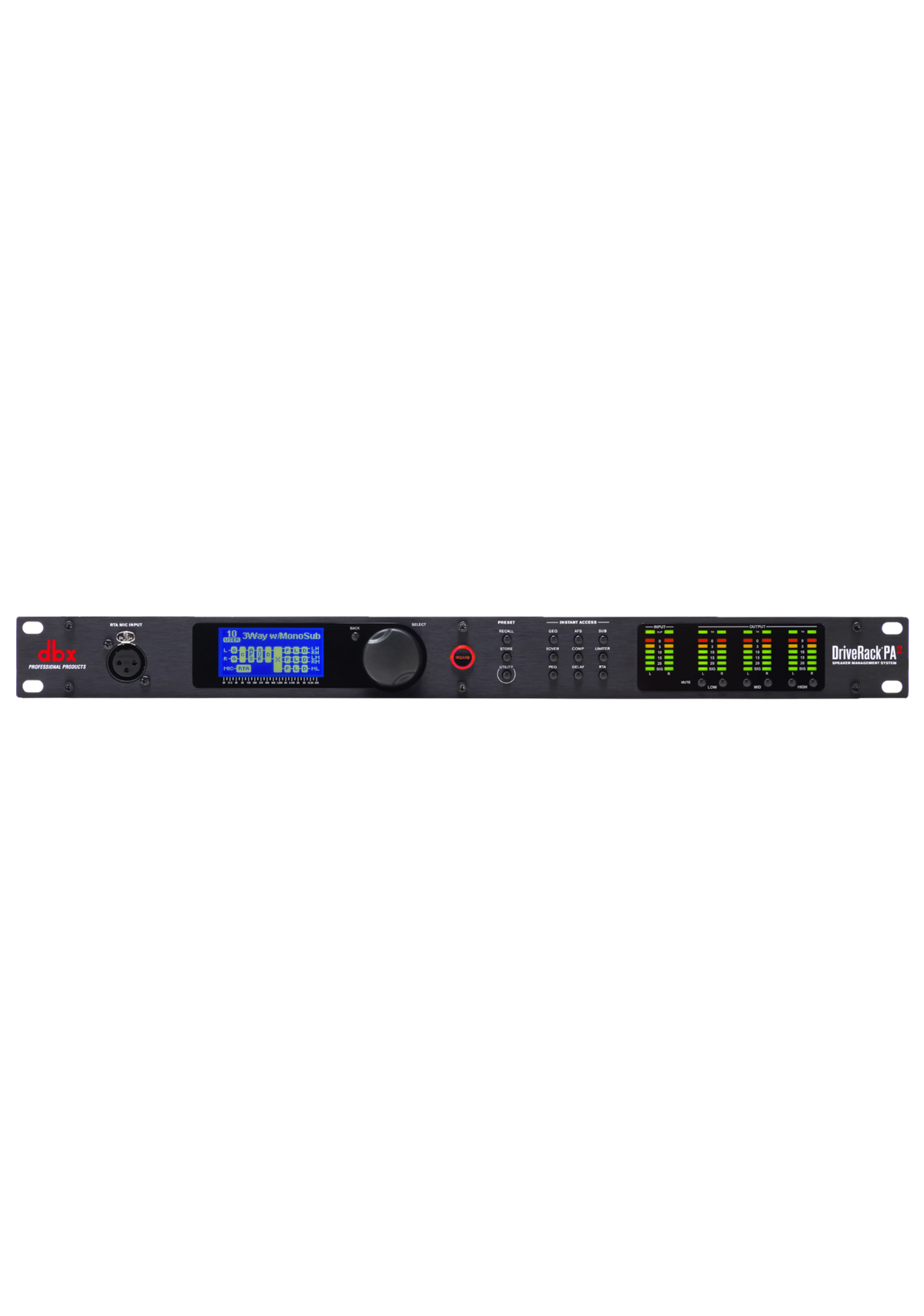 DBX DRIVRACK PA2 2x6 Sound Management Processor with Mobile Control 1U