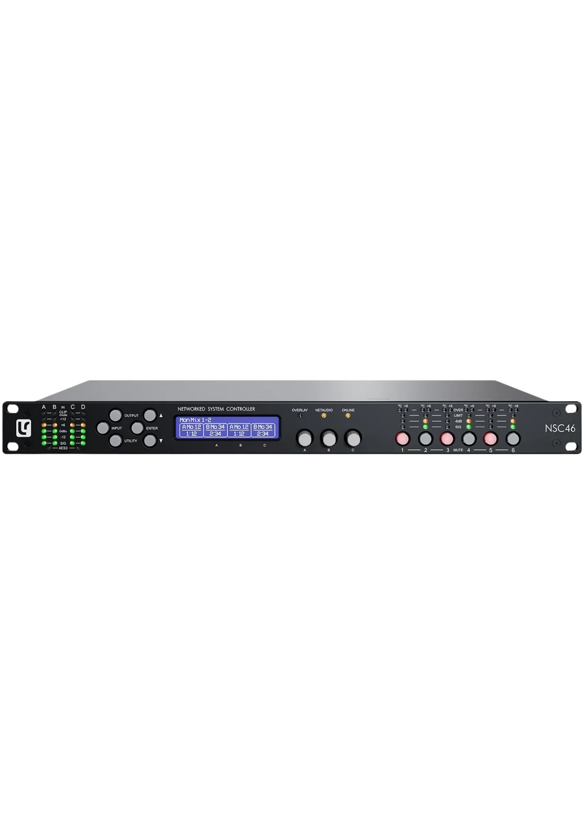 LINEA RESEARCH NSC46 DANTE 4 in/6 out Networked System Controller 96kHz DSP 1U