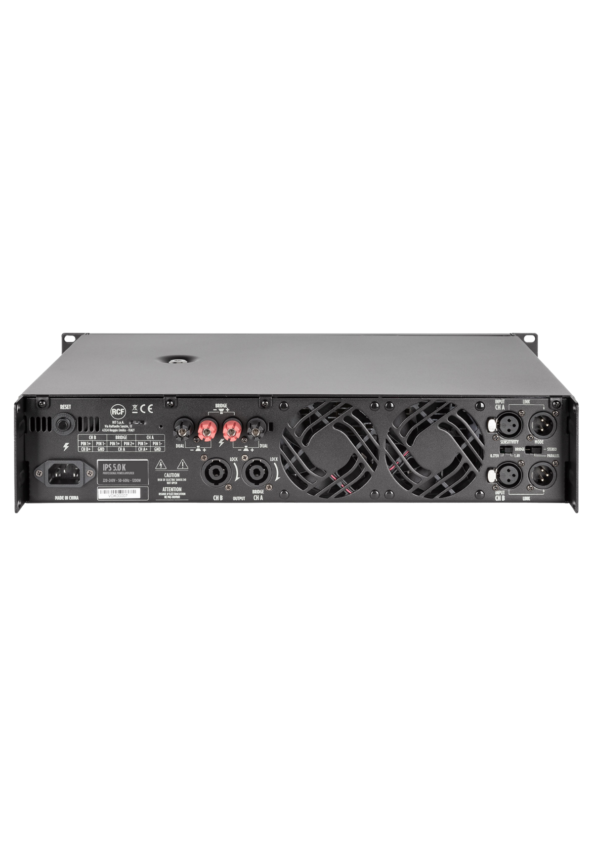 RCF IPS 5.0K 2-Channel Power Amp Ñ 2 _ 2,600 W @ 4½