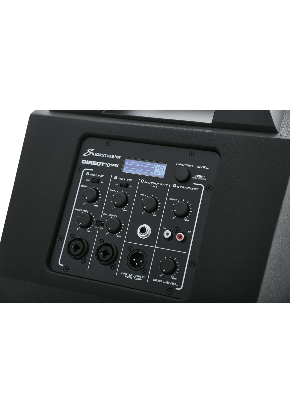 STUDIO MASTER DIRECT 101MX 2,000 W 10" Active All-in-One PA Speaker System + DSP Mixer