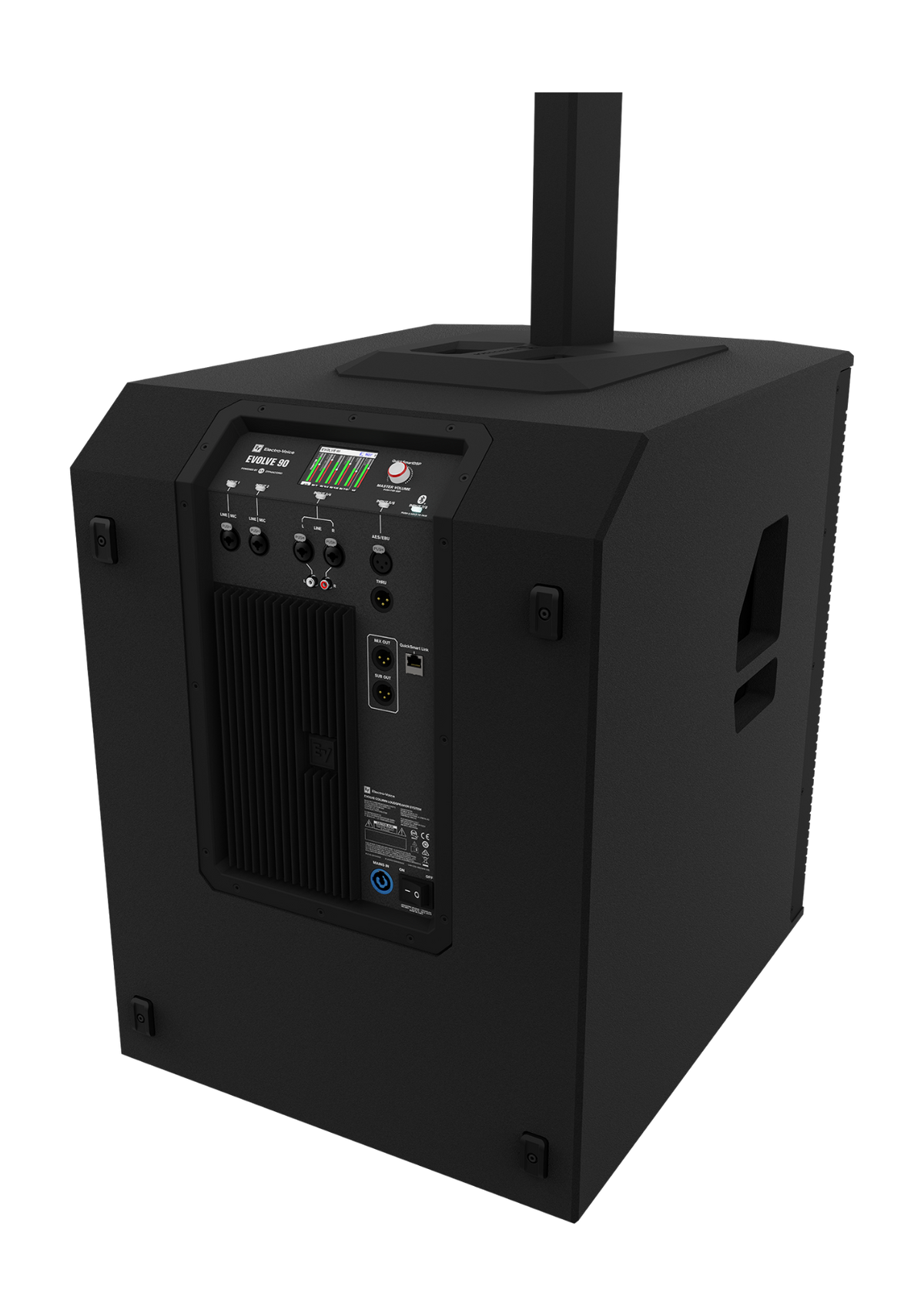 ELECTRO-VOICE EVOLVE 90 2,000 W Column Speaker System Ð Black, DSP & Bluetooth, 18" Sub