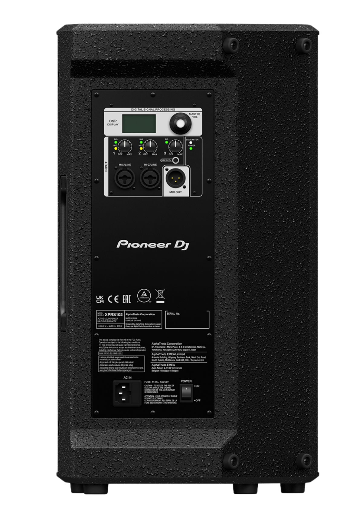 PIONEER DJ XPRS102 10" 2-Way Active PA Speaker with Powersoft Class-D Amp