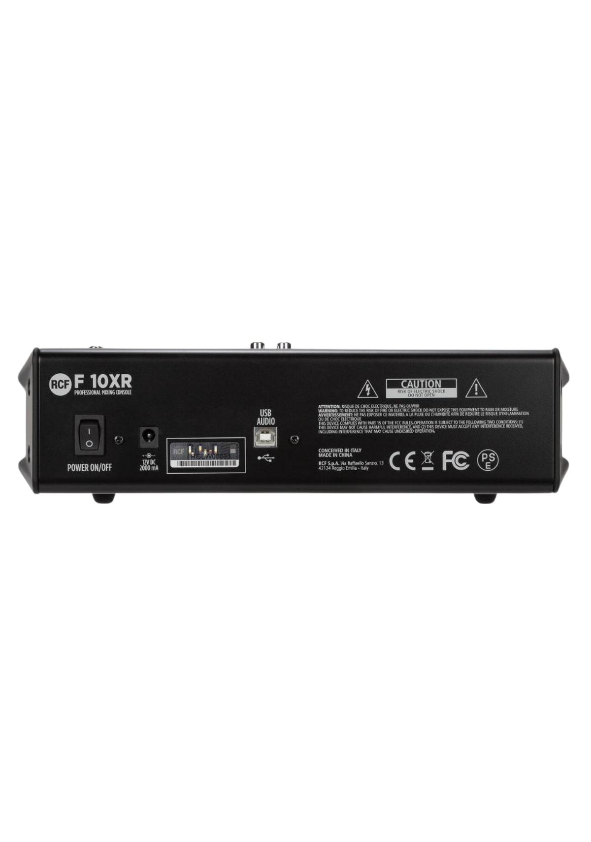 RCF F10XR 10Ch Analogue Multi-FX Mixer 4xMic/2xMono/4xStereo-In