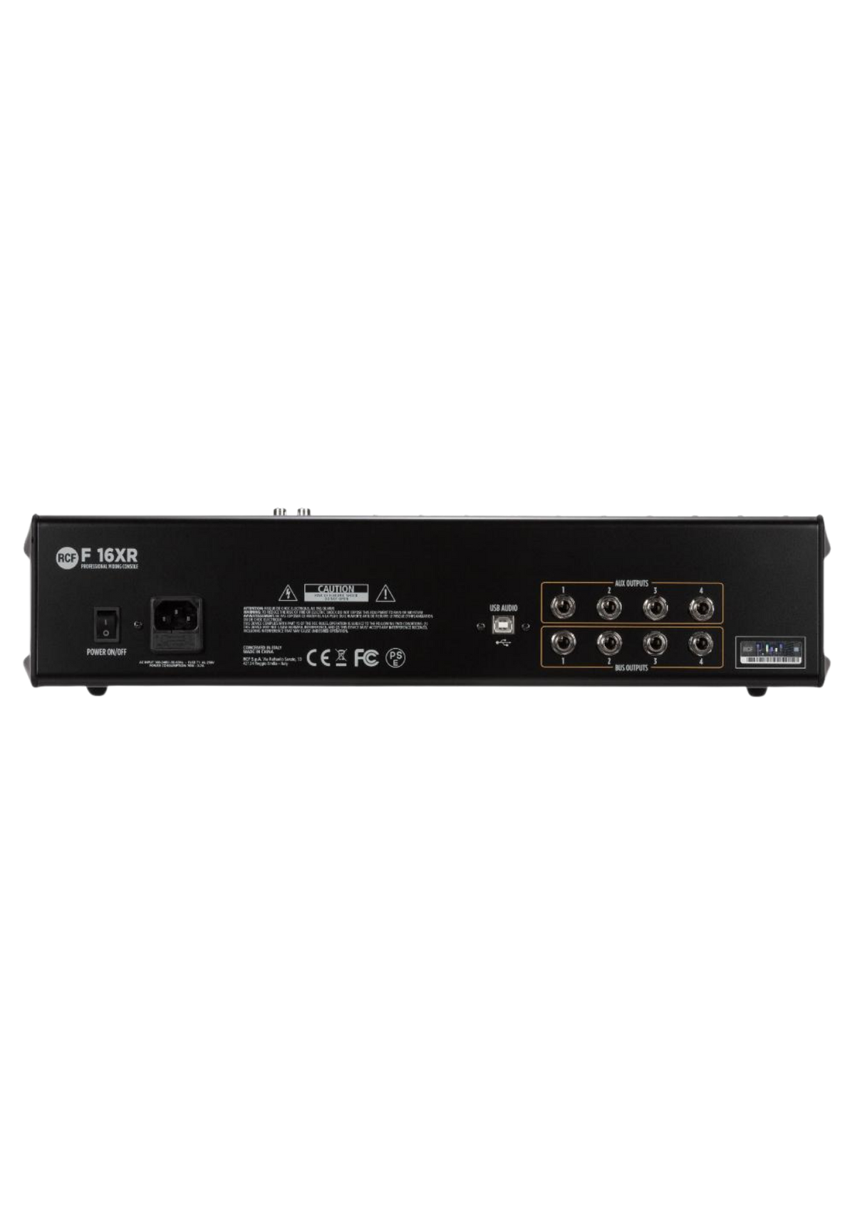 RCF F16XR 16Ch Analogue Multi-FX Mixer 10xMic/4xMono/4xStereo-In