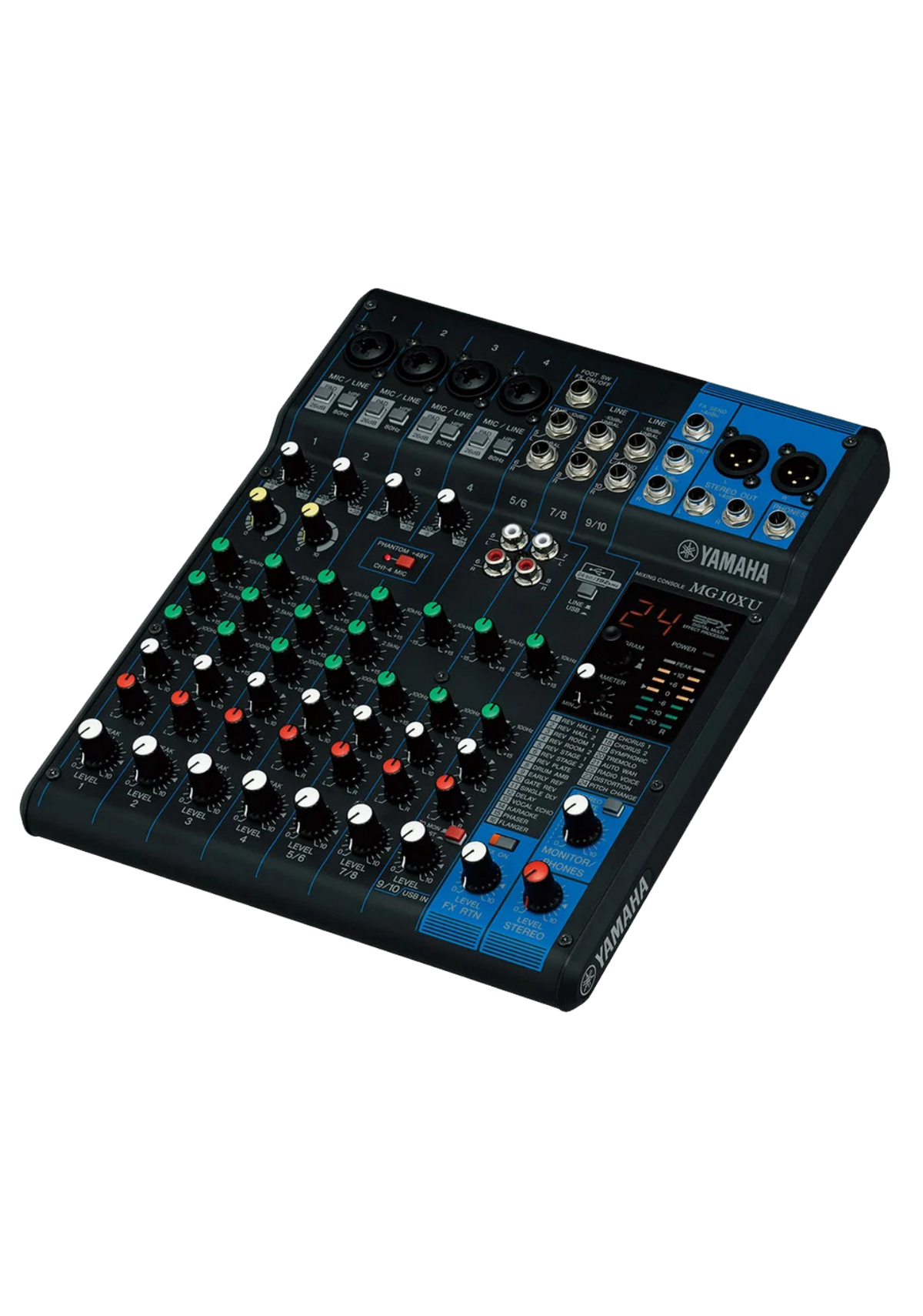 YAMAHA MG10XU 10-Ch Mixing Console 4 Mic / 10 Line + SPX with Knobs