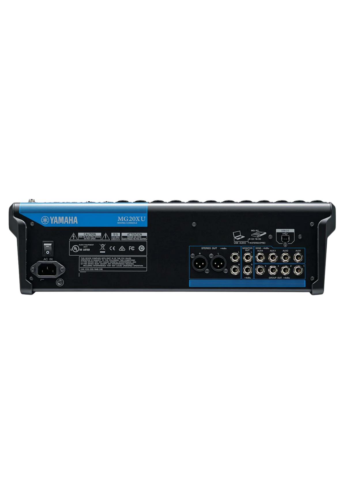 YAMAHA MG20XU 20-Ch Mixing Console 16 Mic / 20 Line + SPX with Faders