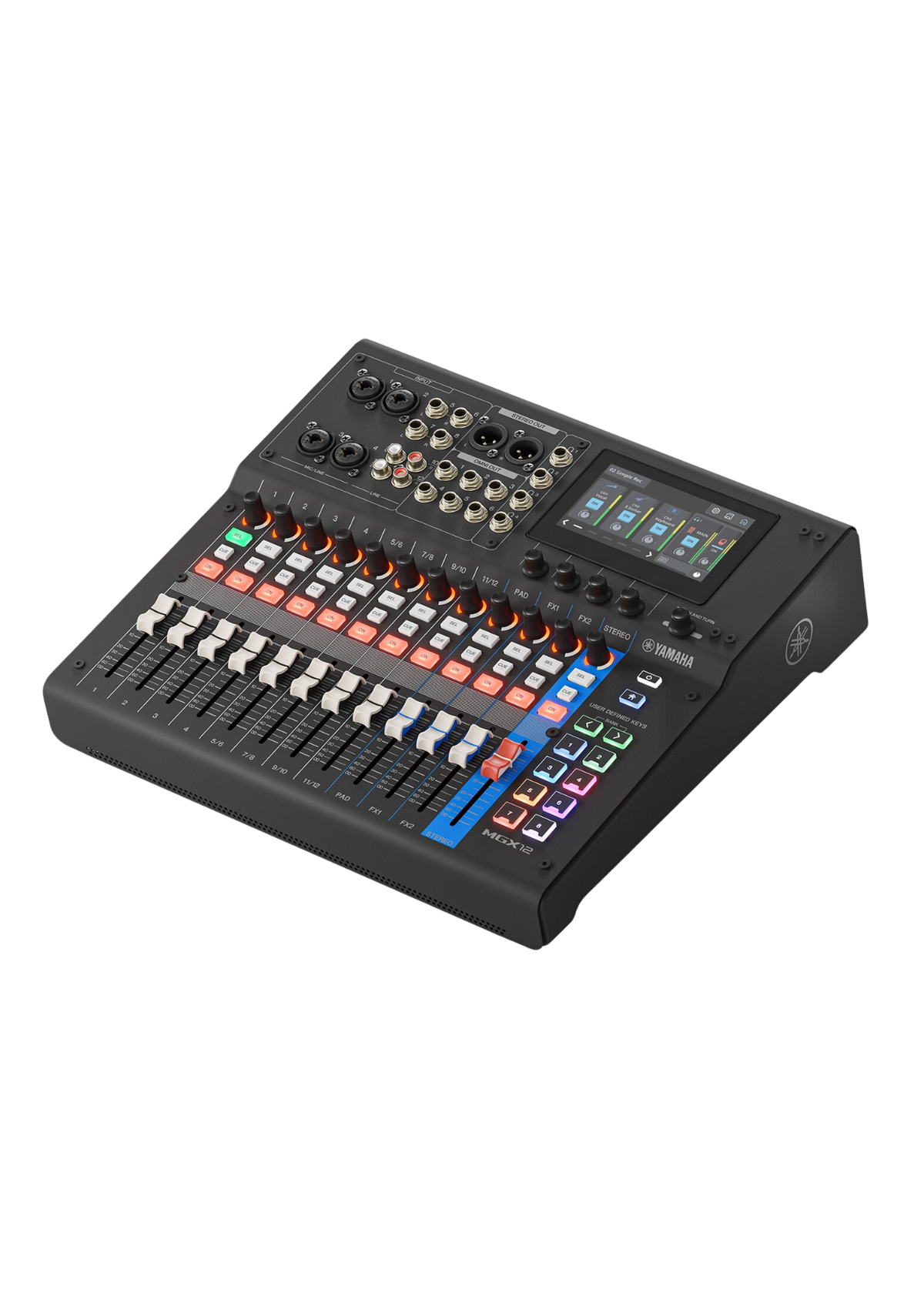 YAMAHA MGX12 B 12-Ch Mixing Console 4 Combo Line Black