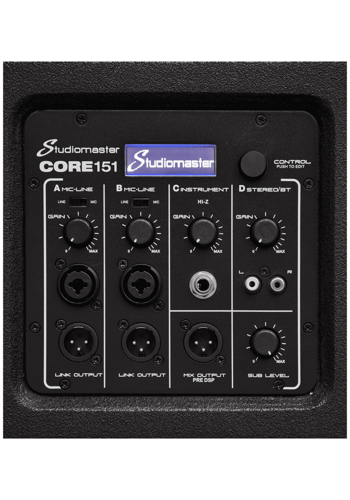 STUDIO MASTER CORE 151 1,100 W RMS / 4,400 W Peak 15" Active Curved Array PA Speaker System + DSP Mixer