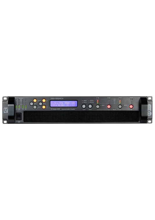 LINEA RESEARCH 44 M20 DANTE 4-Channel DSP Power Amplifier Ñ 4 _ 3,000 W @ 4½/100V