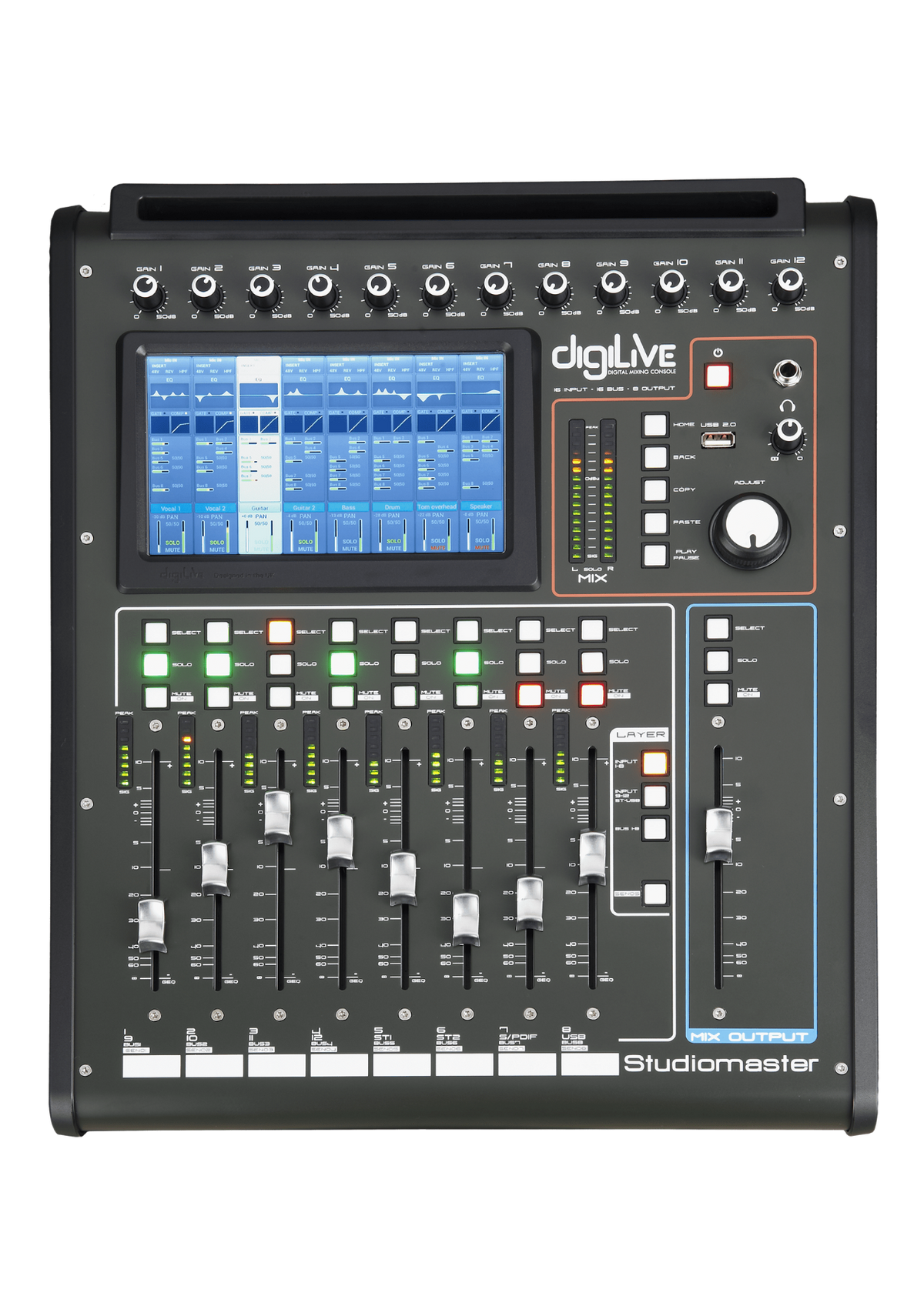 STUDIO MASTER digiLive 16 Digital Mixer 16 inputs / 16 Bus / 12 Mic / 2 Stereo