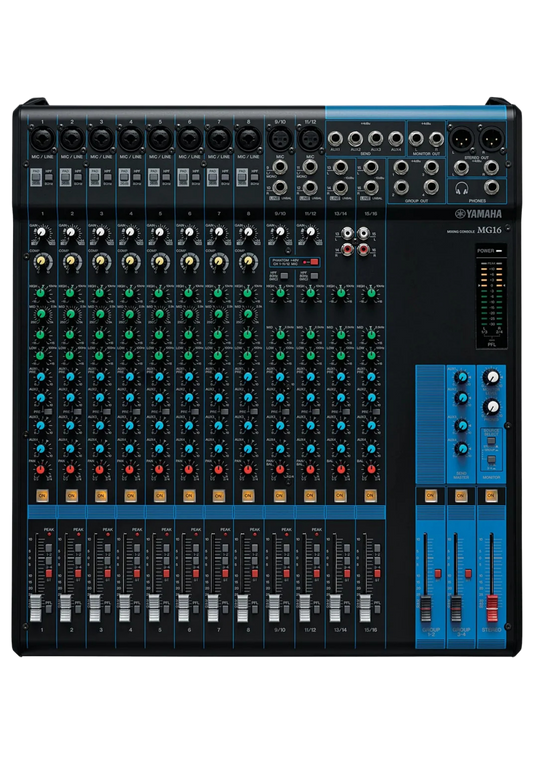 YAMAHA MG16 16-Channel Mixing Console 10 Mic / 16 Line with Faders