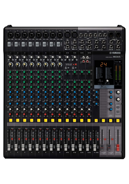 YAMAHA MG16X 16-Ch Mixing Console 10 Mic / 16 Line + SPX with Faders