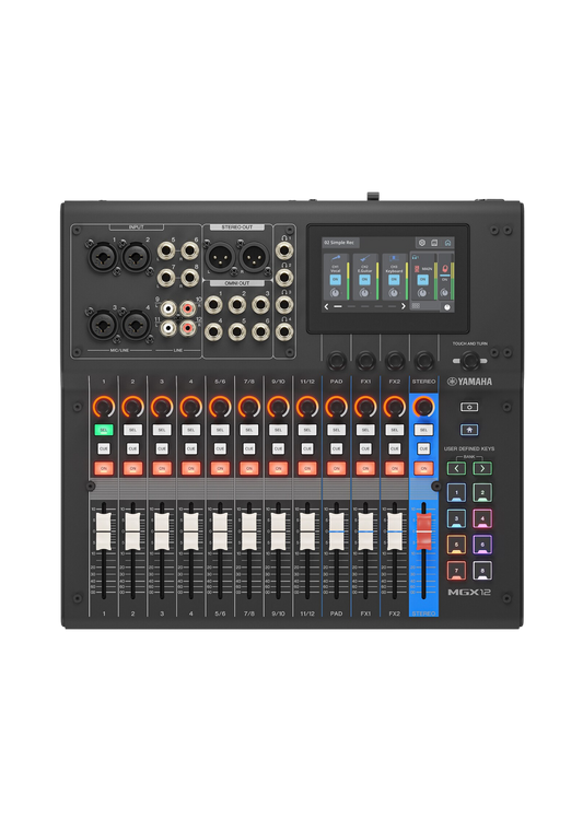 YAMAHA MGX12 B 12-Ch Mixing Console 4 Combo Line Black