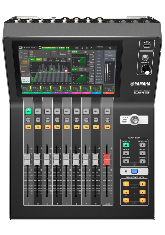 YAMAHA DM3 Compact Digital Mixer 16 Mono/ 1 Stereo/2 FX Return + Dante