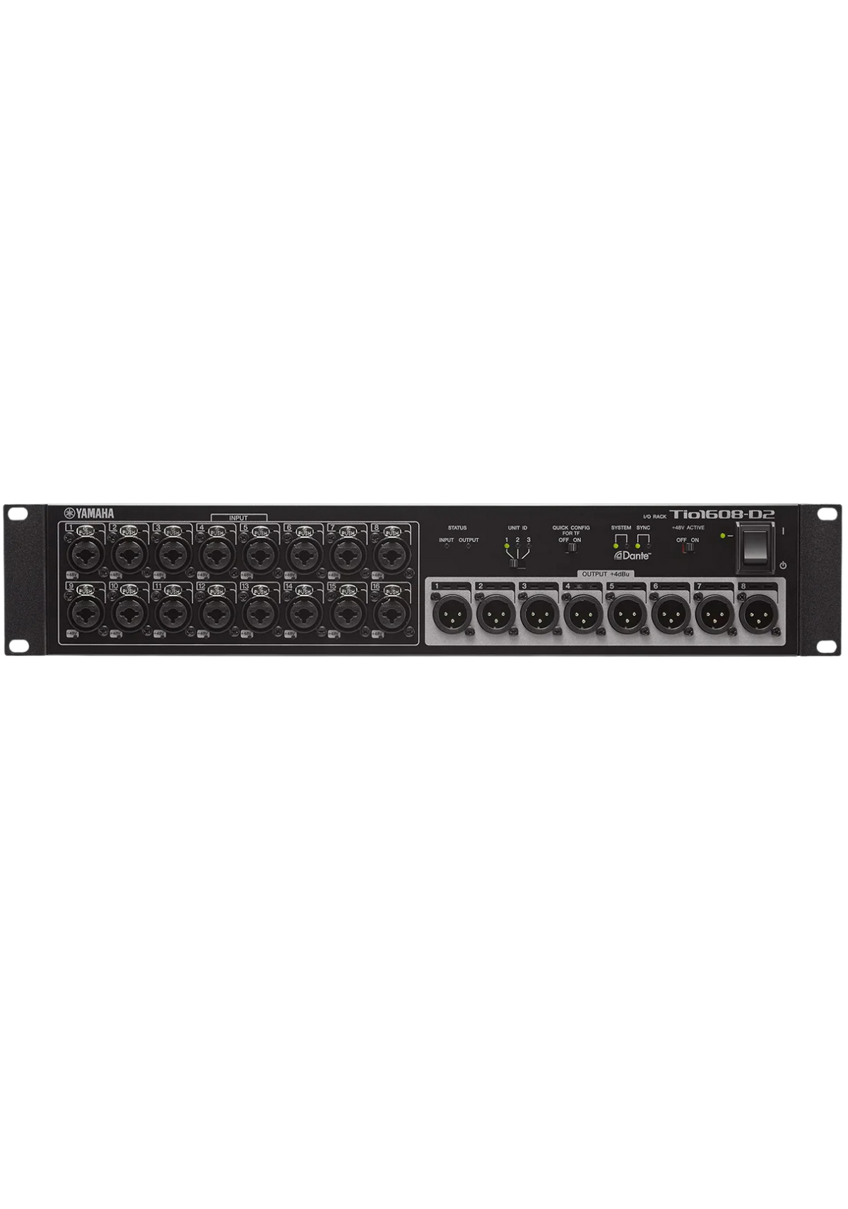 YAMAHA TIO1608-D2 I/O Rack Stagebox with Dante 16in /8out 96KHz