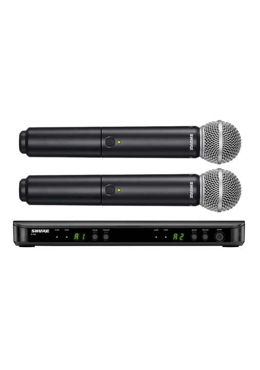 SHURE BLX288/SM58 DUAL Wireless Handheld System BLX88/2xSM58 K3E