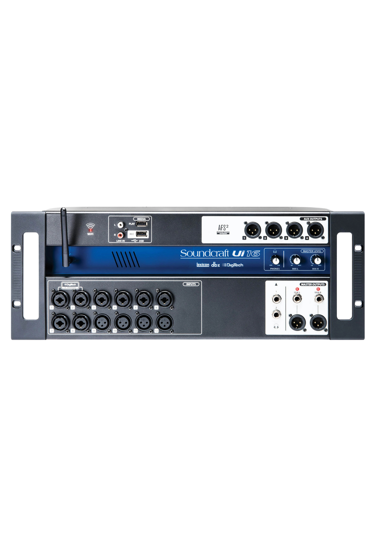 SOUNDCRAFT Ui16 Remote Control 16i/p Digital Mixer Built-In WiFi 19 Rack