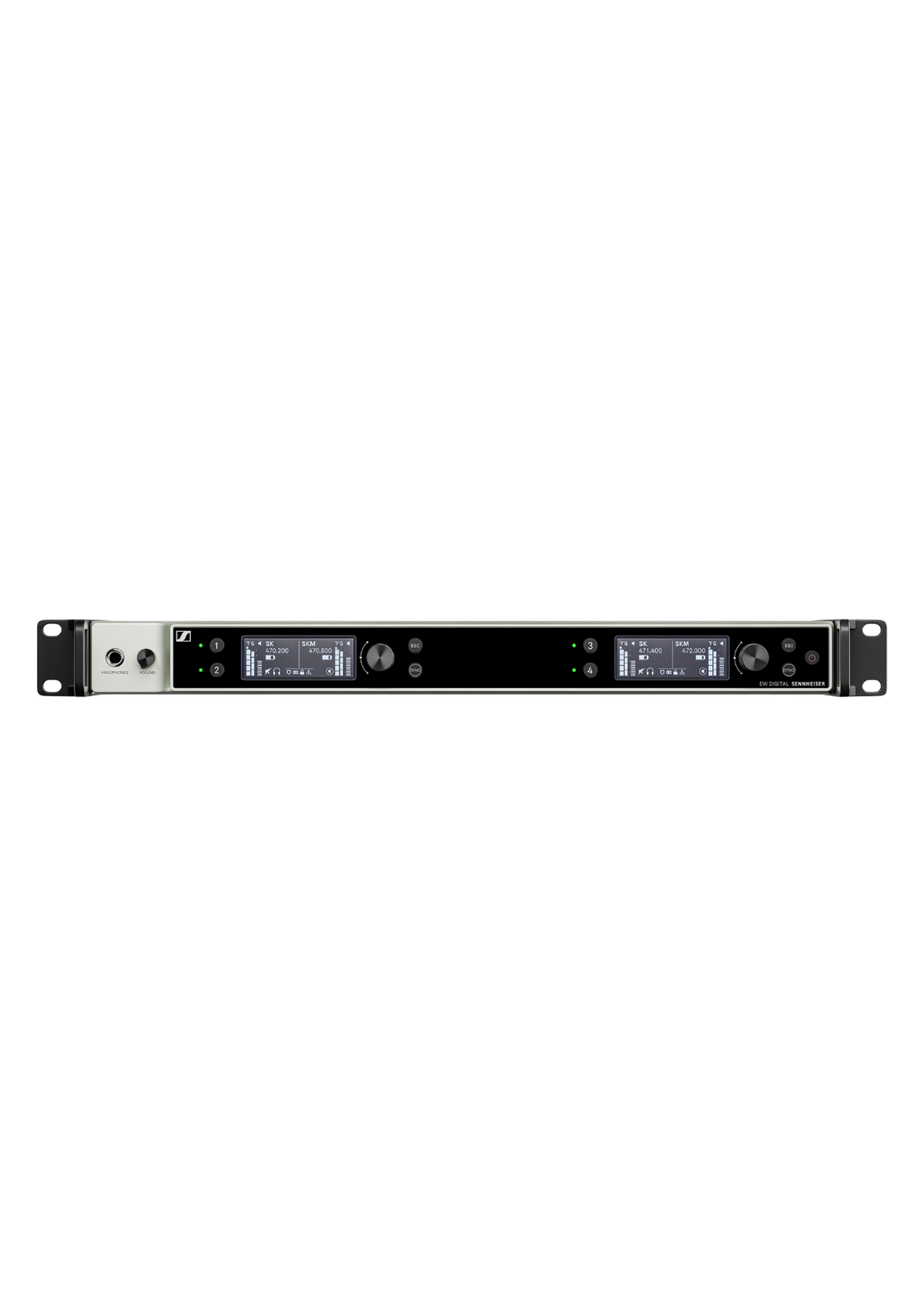 SENHISER EW-DX EM 4 DANTE QUAD 19" Wireless Receiver 1U (S1-10) CH38