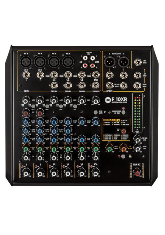 RCF F10XR 10Ch Analogue Multi-FX Mixer 4xMic/2xMono/4xStereo-In